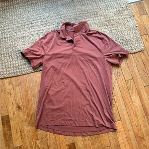 Lululemon Mens Evolution Short-Sleeve Polo Shirt sz: XL Rust color